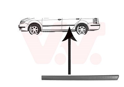 Van Wezel Zier-/Schutzleiste, Tür [Hersteller-Nr. 7625425] für Skoda