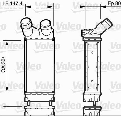 Valeo Ladeluftkühler [Hersteller-Nr. 818866] für Peugeot, Citroën