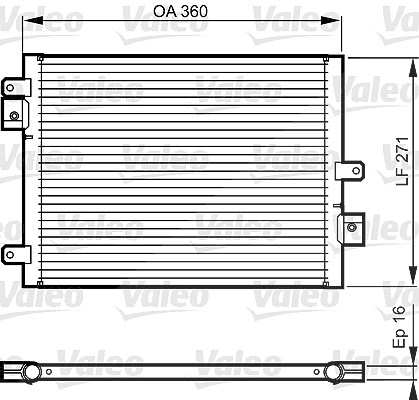 Valeo Kondensator, Klimaanlage [Hersteller-Nr. 814167] für Porsche
