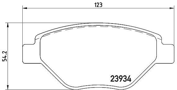 Brembo Bremsbelagsatz, Scheibenbremse [Hersteller-Nr. P68031] für Renault