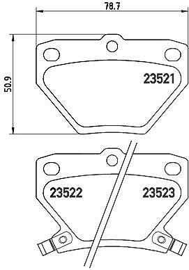Brembo Bremsbelagsatz, Scheibenbremse [Hersteller-Nr. P83052] für Toyota