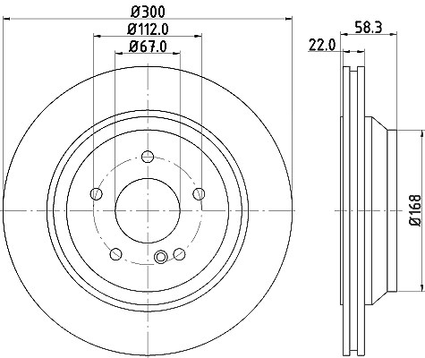 Hella Bremsscheibe [Hersteller-Nr. 8DD355115-391] für Mercedes-Benz