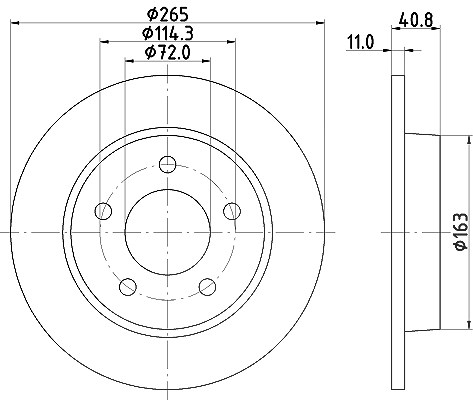 Hella Bremsscheibe [Hersteller-Nr. 8DD355110-901] für Mazda