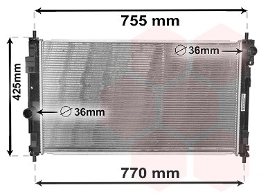 Van Wezel Kühler, Motorkühlung [Hersteller-Nr. 07002121] für Jeep, Chrysler, Dodge