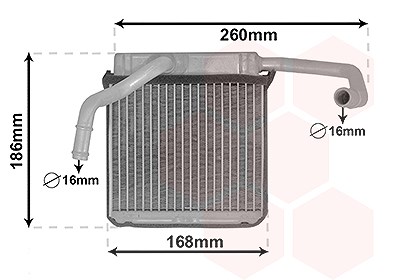 Van Wezel Wärmetauscher, Innenraumheizung [Hersteller-Nr. 18006607] für Mazda, Ford