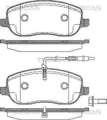 Triscan Bremsbelagsatz, Scheibenbremse [Hersteller-Nr. 811028028] für Lancia, Citroën, Peugeot, Fiat
