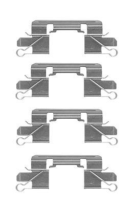 Hella Zubehörsatz, Scheibenbremsbelag [Hersteller-Nr. 8DZ355204-941] für Fiat, Mitsubishi, Nissan