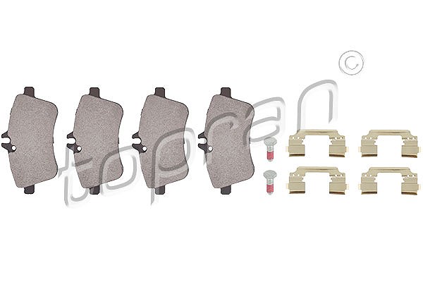 Topran Bremsbelagsatz, Scheibenbremse [Hersteller-Nr. 401437] für Mercedes-Benz