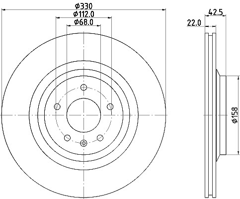 Hella Bremsscheibe [Hersteller-Nr. 8DD355117-721] für Audi