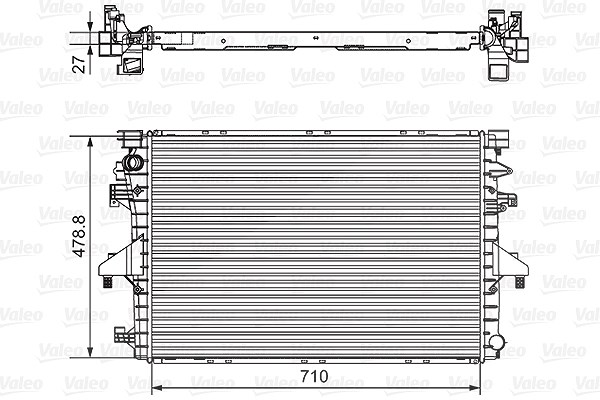 Valeo Kühler, Motorkühlung [Hersteller-Nr. 701654] für VW