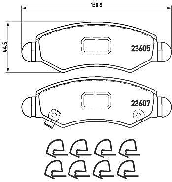Brembo Bremsbelagsatz, Scheibenbremse [Hersteller-Nr. P79015] für Subaru, Vauxhall, Opel, Suzuki