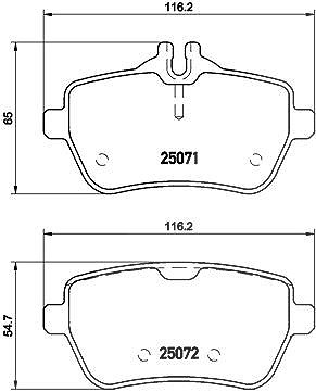 Brembo Bremsbelagsatz, Scheibenbremse [Hersteller-Nr. P50103] für Mercedes-Benz