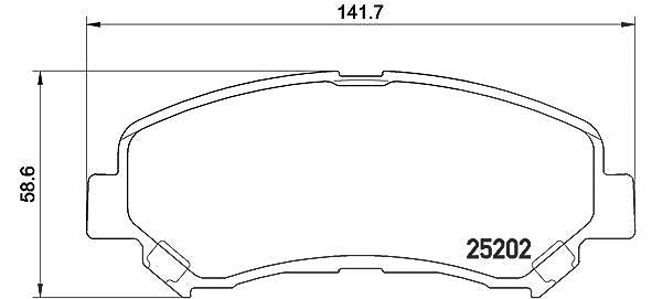 Brembo Bremsbelagsatz, Scheibenbremse [Hersteller-Nr. P79028] für Nissan, Suzuki