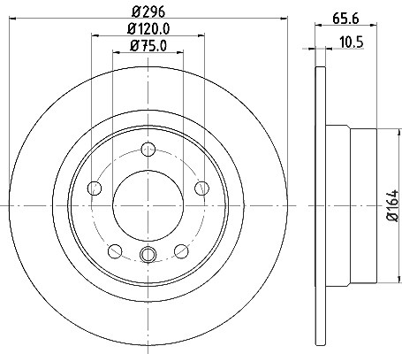 Hella Bremsscheibe [Hersteller-Nr. 8DD355111-301] für BMW