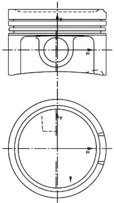 Kolbenschmidt Kolben [Hersteller-Nr. 40434620] für Seat, VW, Skoda, Audi
