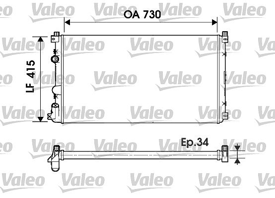Valeo Kühler, Motorkühlung [Hersteller-Nr. 732918] für Renault, Opel, Nissan, Vauxhall