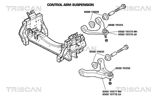 Triscan Lenker, Radaufhängung [Hersteller-Nr. 850015577] für Iveco