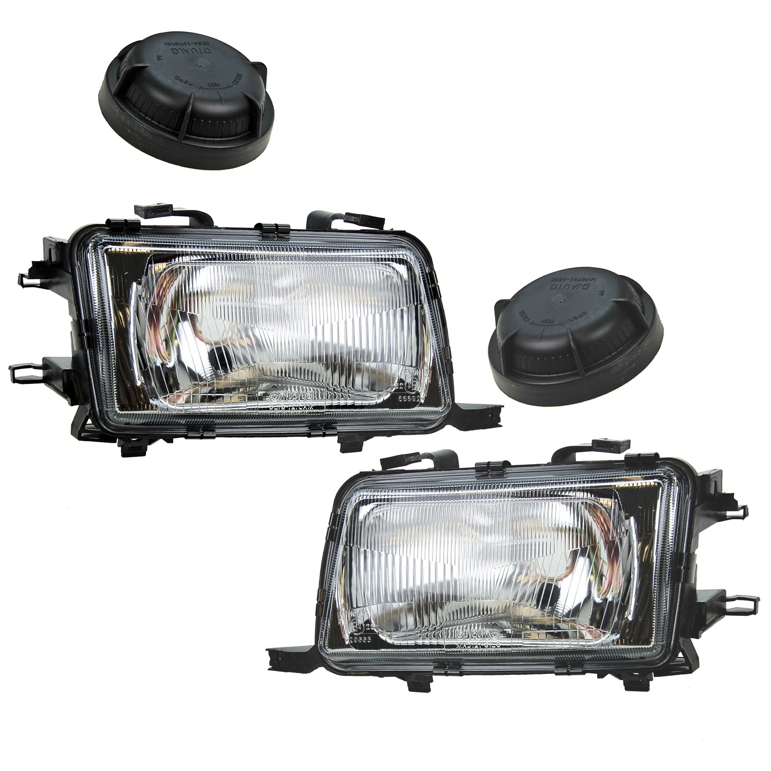 Bestprice 2x Scheinwerfer, H4, ohne Stellmotor für LWR [Hersteller-Nr. 10429058] für Audi