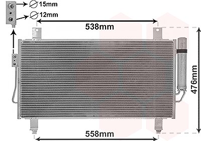 Van Wezel Kondensator, Klimaanlage [Hersteller-Nr. 32005252] für Mitsubishi