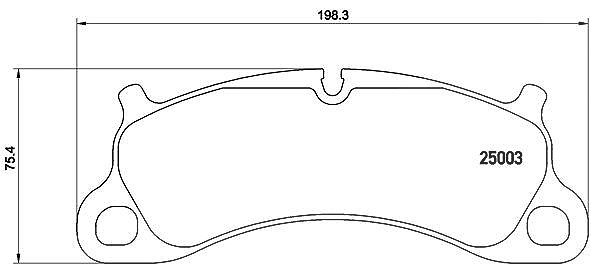 Brembo Bremsbelagsatz, Scheibenbremse [Hersteller-Nr. P65025] für Porsche