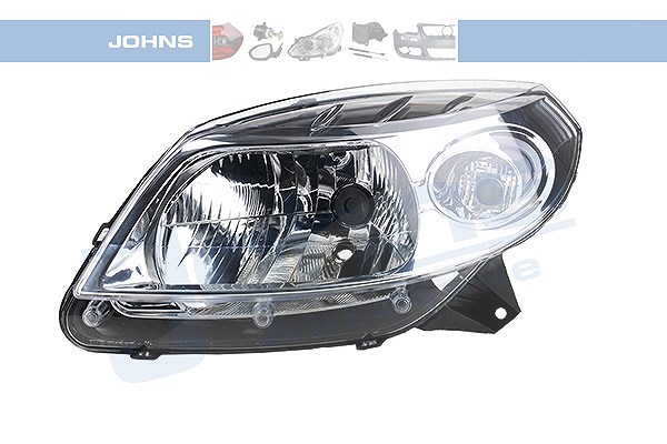Johns Scheinwerfer H4, chrom ohne Stellmotor [Hersteller-Nr. 252109] für Dacia