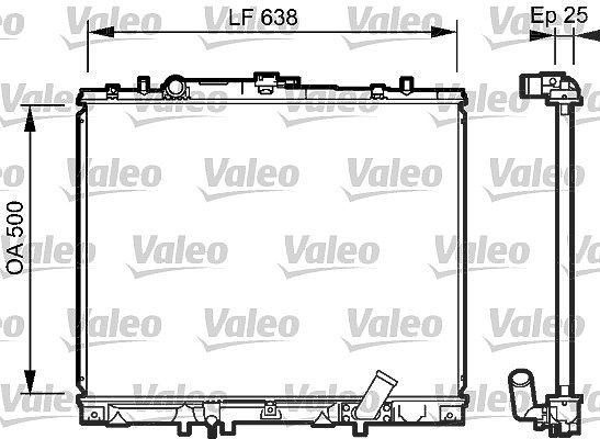 Valeo Kühler, Motorkühlung [Hersteller-Nr. 734424] für Mitsubishi