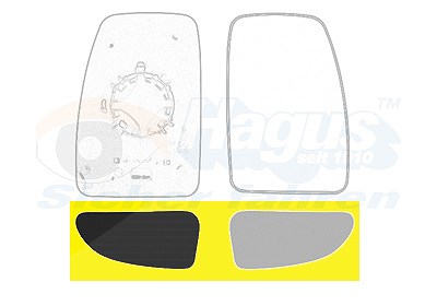 Van Wezel Spiegelglas, Außenspiegel [Hersteller-Nr. 3799834] für Renault, Nissan, Opel