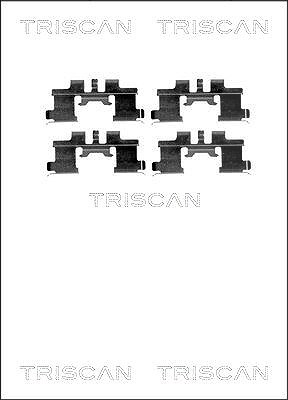 Triscan Zubehörsatz, Scheibenbremsbelag [Hersteller-Nr. 8105101641] für Subaru, Mitsubishi, Peugeot, Daihatsu, Citroën, Suzuki