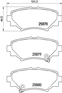 Brembo Bremsbelagsatz, Scheibenbremse [Hersteller-Nr. P49049] für Mazda