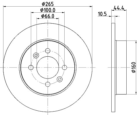 Hella Bremsscheibe [Hersteller-Nr. 8DD355103-511] für Renault