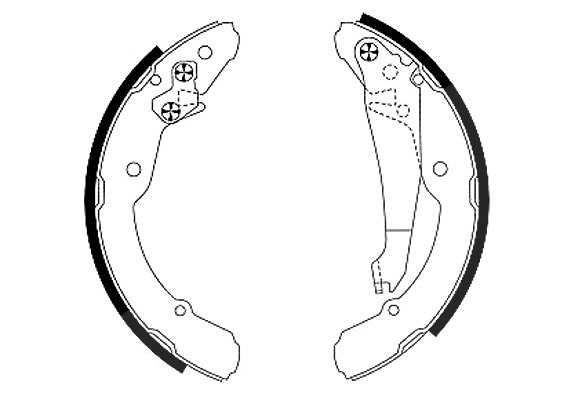 Hella Bremsbackensatz [Hersteller-Nr. 8DB355001-691] für VW, Skoda, Streetscooter, Seat