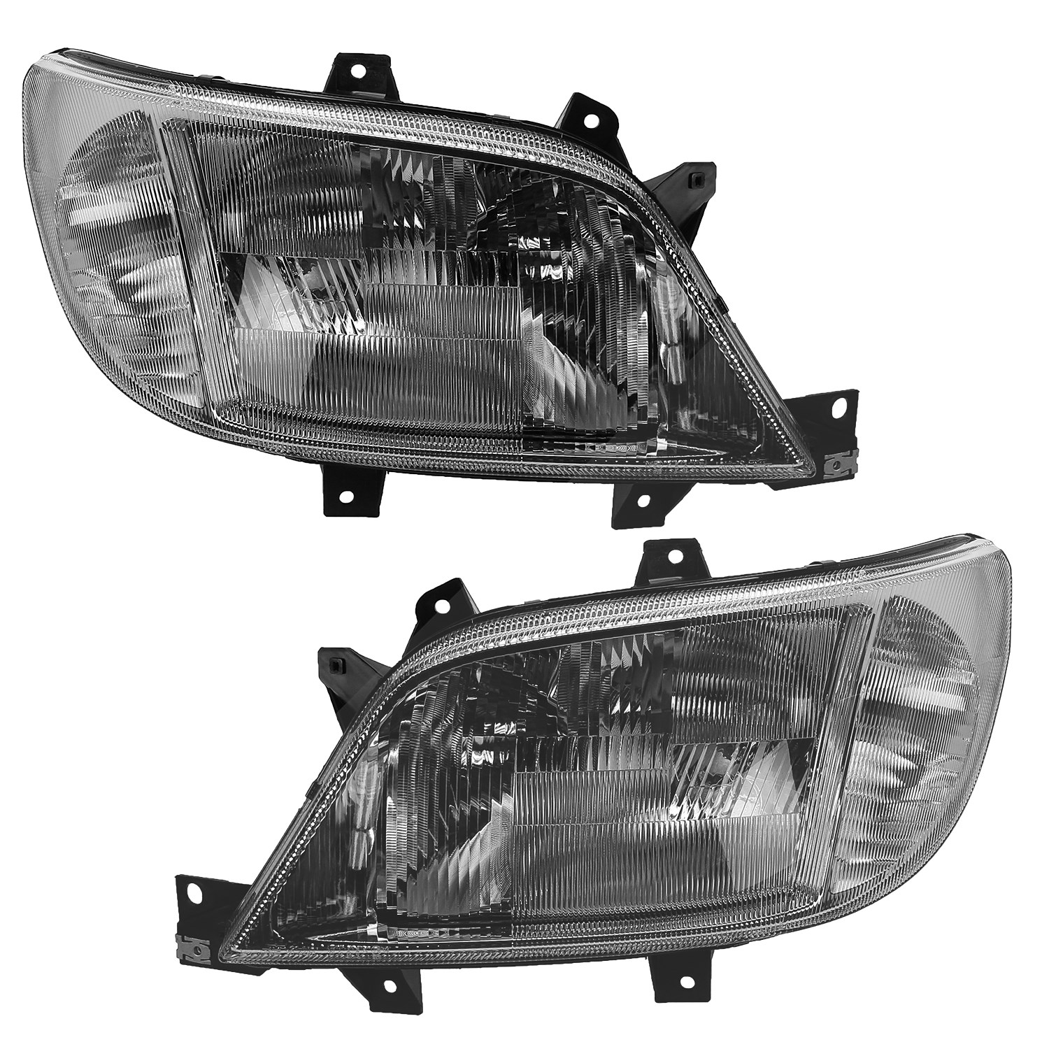 Bestprice 2x Scheinwerfer H7/H1 elektr. LWR ohne Stellmotor [Hersteller-Nr. 10429074] für Mercedes-Benz