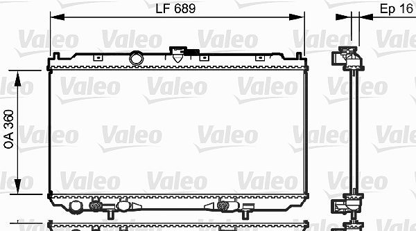 Valeo Kühler, Motorkühlung [Hersteller-Nr. 734706] für Nissan