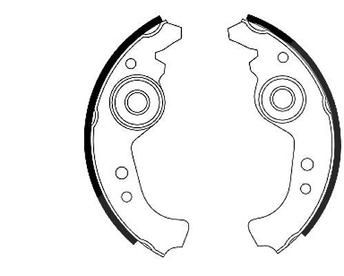 Hella Bremsbackensatz [Hersteller-Nr. 8DB355000-091] für Fso, Innocenti, Mercedes-Benz, Saab, Lancia, Seat, Autobianchi, Fiat, Yugo, Zastava, Abarth