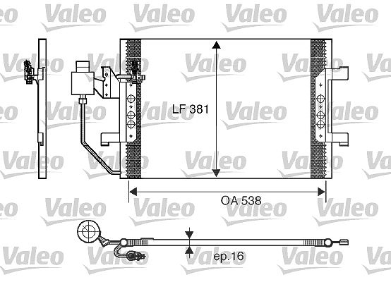 Valeo Kondensator, Klimaanlage [Hersteller-Nr. 817504] für Mercedes-Benz