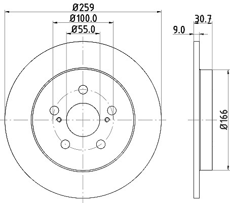Hella Bremsscheibe [Hersteller-Nr. 8DD355116-901] für Subaru, Toyota