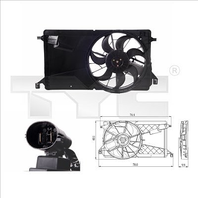 Tyc Lüfter, Motorkühlung [Hersteller-Nr. 820-0001] für Mazda