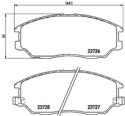 Brembo Bremsbelagsatz, Scheibenbremse [Hersteller-Nr. P30028] für Hyundai, Kia, Ssangyong