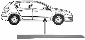 Van Wezel Zier-/Schutzleiste, Tür [Hersteller-Nr. 3745424] für Opel