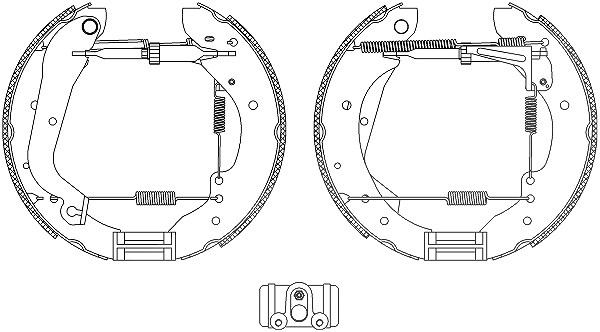 Hella Bremsbackensatz [Hersteller-Nr. 8DB355003-641] für Fiat, Citroën, Alfa Romeo, Peugeot