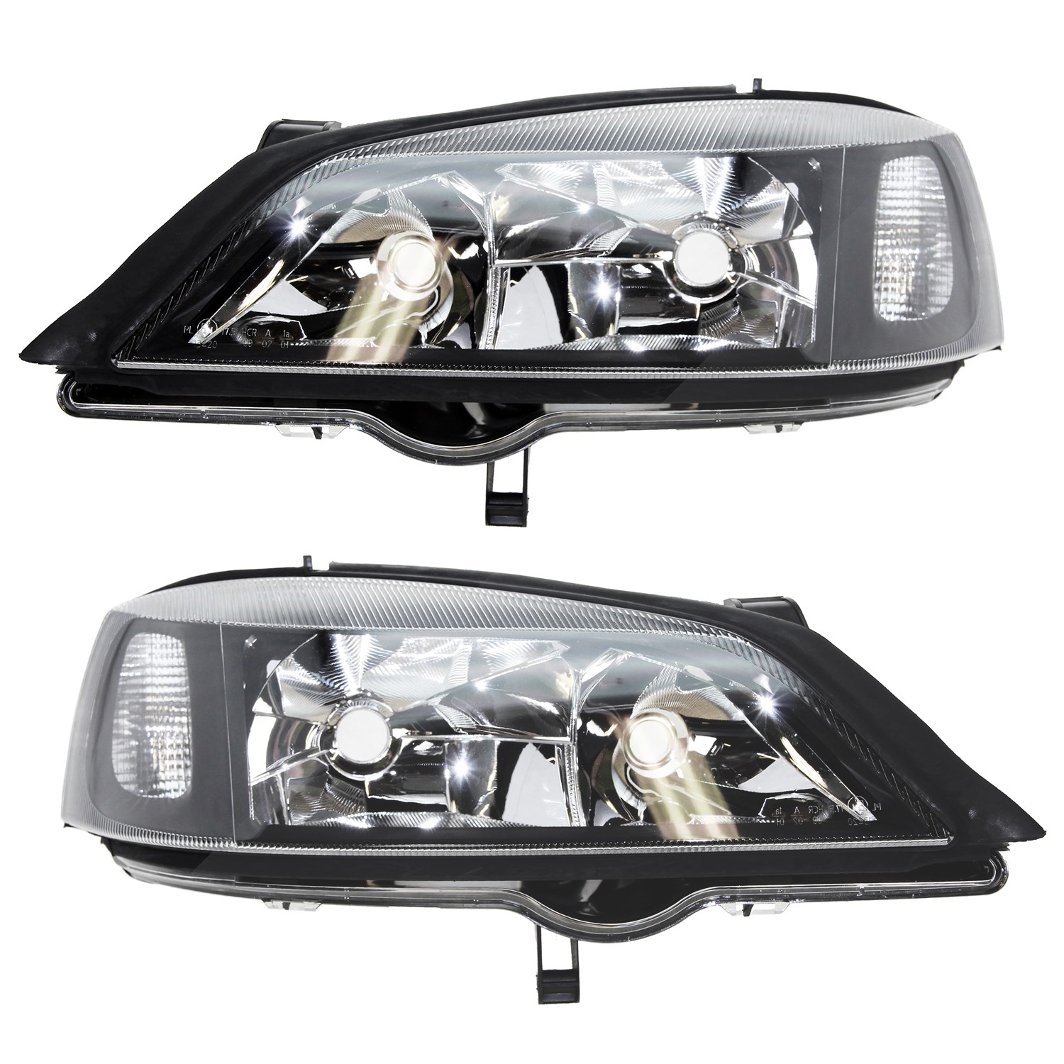 Bestprice 2x Scheinwerfer H7/HB3 elektr LWR schwarz o. Stell [Hersteller-Nr. 10429149] für Opel