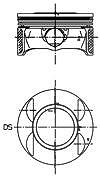 Kolbenschmidt Kolben [Hersteller-Nr. 40027710] für Opel, Vauxhall