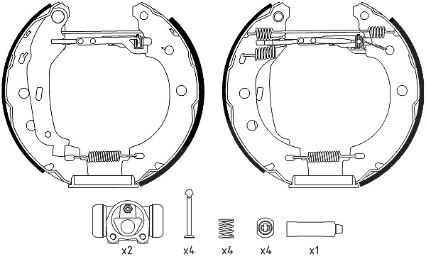 Hella Bremsbackensatz [Hersteller-Nr. 8DB355004-401] für Renault, Nissan