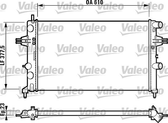 Valeo Kühler, Motorkühlung [Hersteller-Nr. 732551] für Opel, Vauxhall