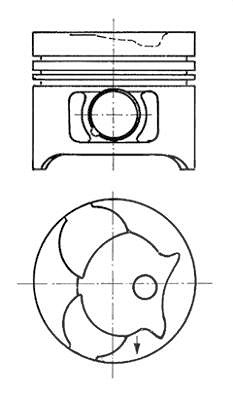 Kolbenschmidt Kolben [Hersteller-Nr. 94675600] für Ssangyong, Mercedes-Benz, Puch