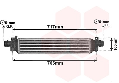 Van Wezel Ladeluftkühler [Hersteller-Nr. 37004650] für Chevrolet, Opel
