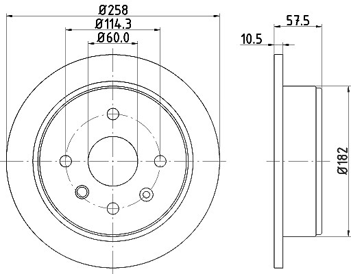 Hella Bremsscheibe [Hersteller-Nr. 8DD355114-161] für Daewoo, Chevrolet