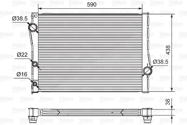 Valeo Kühler, Motorkühlung [Hersteller-Nr. 701549] für BMW