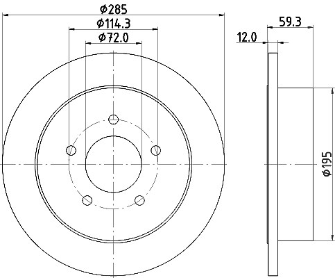 Hella Bremsscheibe [Hersteller-Nr. 8DD355118-341] für Jeep