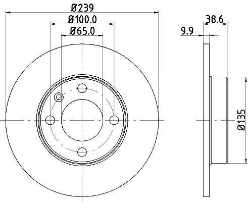 Hella Bremsscheibe [Hersteller-Nr. 8DD355100-051] für Audi, Seat, VW